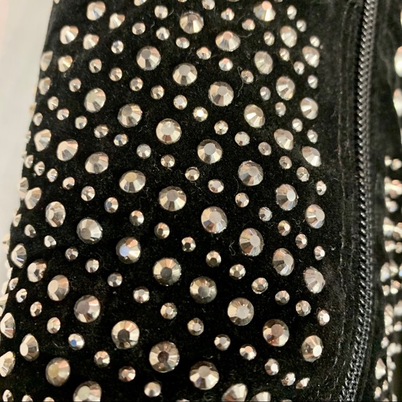 Western black cowgirl Embellished high heel boots - Picture 5 of 16